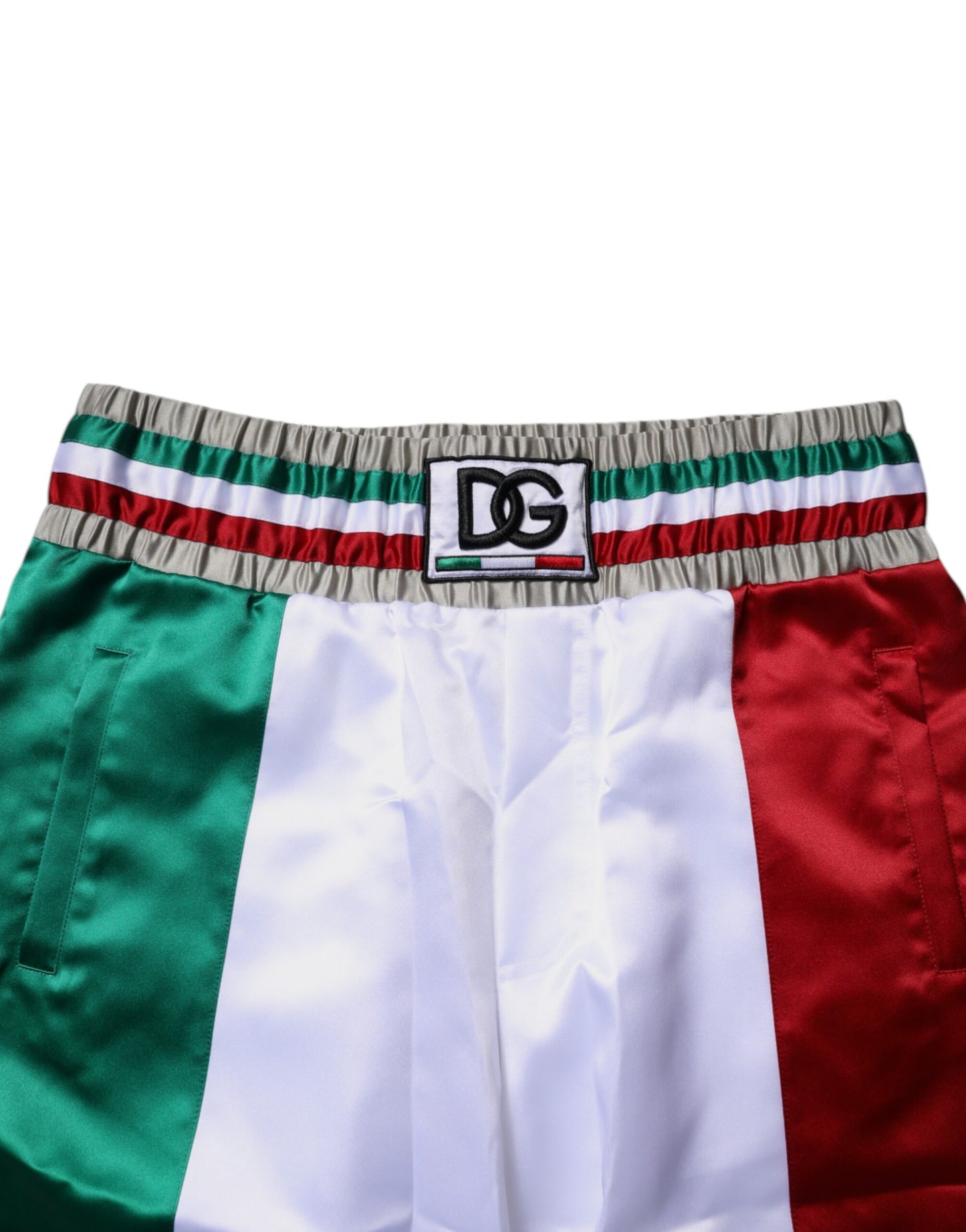 Dolce & Gabbana Multicolor Italia Polyester Bermuda Shorts