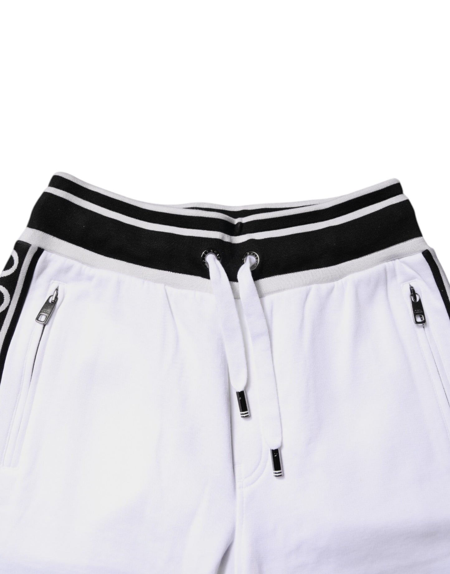 Dolce & Gabbana White King Cotton Bermuda Sweatshorts Shorts