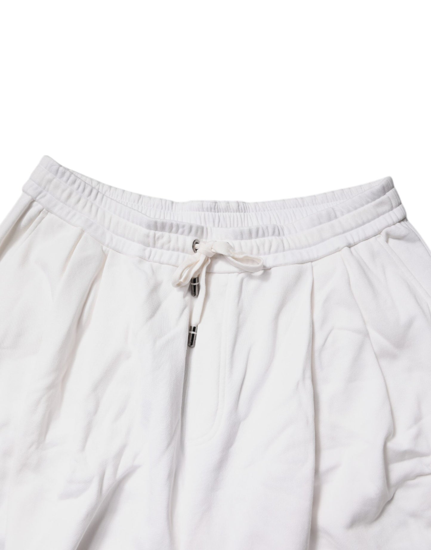 Dolce & Gabbana White Cotton Cargo Bermuda Sweatshorts Shorts
