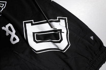 Dolce & Gabbana Black Logo Cotton Bermuda Sweatshorts Shorts