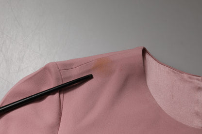 Dolce & Gabbana Pink A-line Flare Viscose 3/4 Sleeves Dress