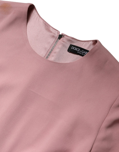 Dolce & Gabbana Pink A-line Flare Viscose 3/4 Sleeves Dress