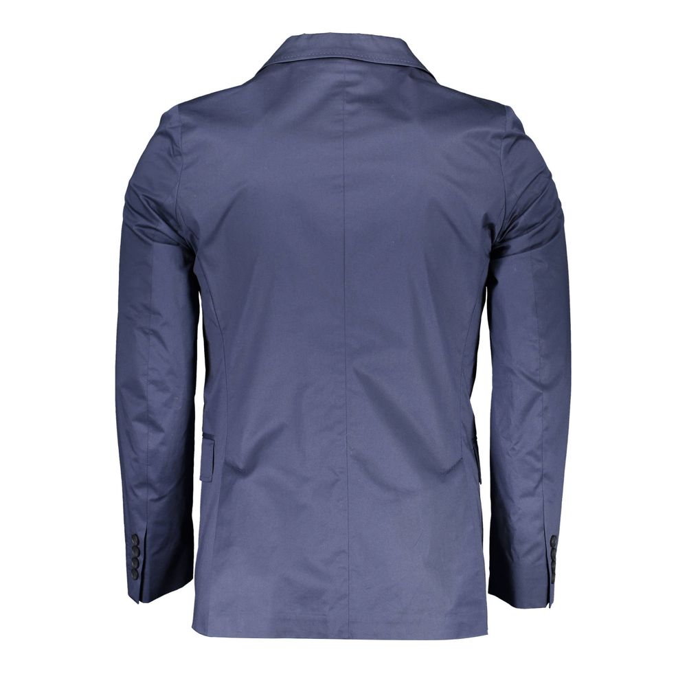 Gant Blue Cotton Men Jacket