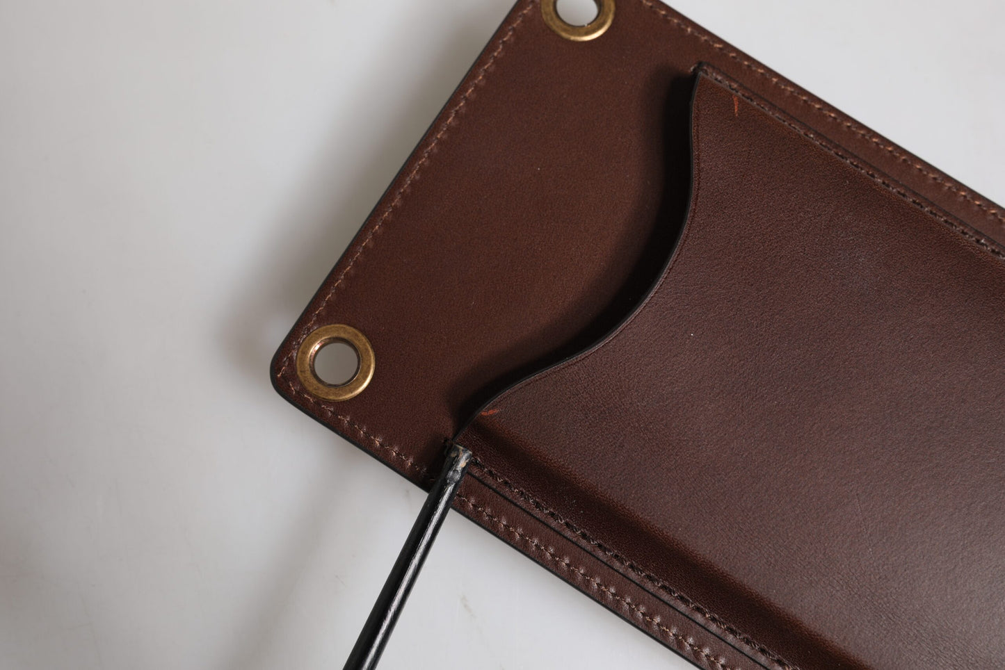 Dolce & Gabbana Brown Leather Neck Strap Cross Body Sling Bag