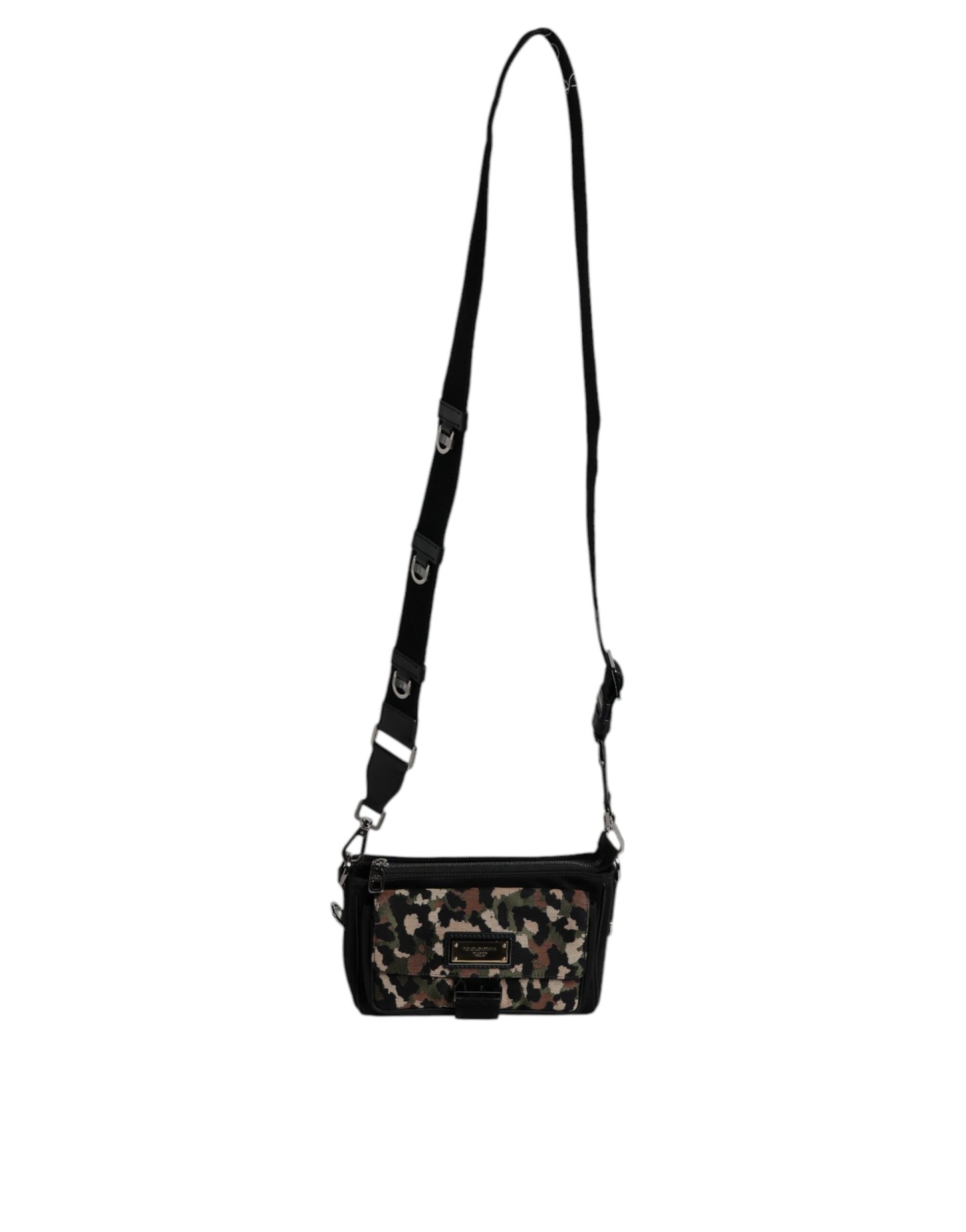 Dolce & Gabbana Multicolor Leopard Jacquard Crossbody Bag