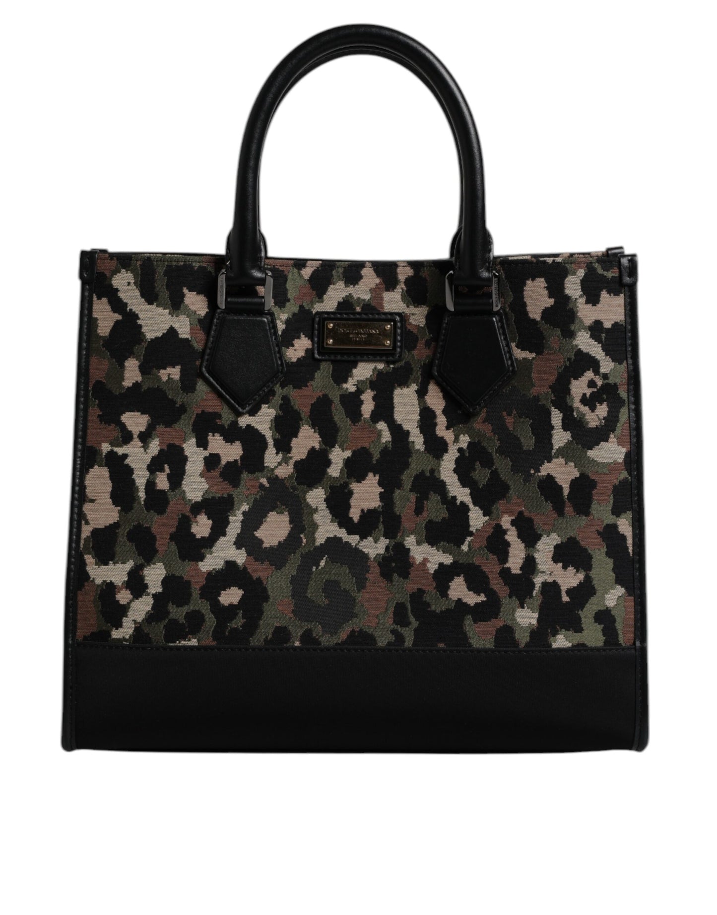 Dolce & Gabbana Multicolor Leopard Shopping Tote Shoulder Bag