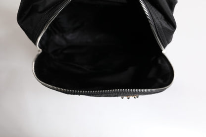 Dolce & Gabbana Black Nylon #DGFAMILY Embellished Backpack VULCANO Bag