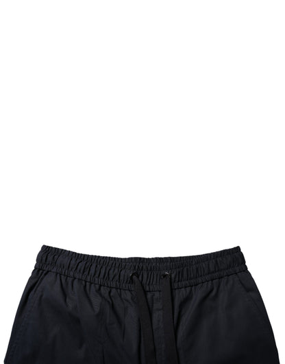 Dolce & Gabbana Black Cotton Sweatshorts Men Bermuda Shorts