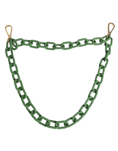 Dolce & Gabbana Green Plexy Acrylic Chunky Gold Hardware Wallet Chain