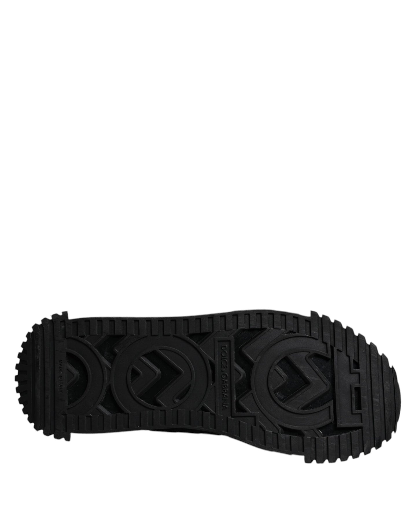 Dolce & Gabbana Black Logo Lace Up Low Top NS1 Sneakers Shoes