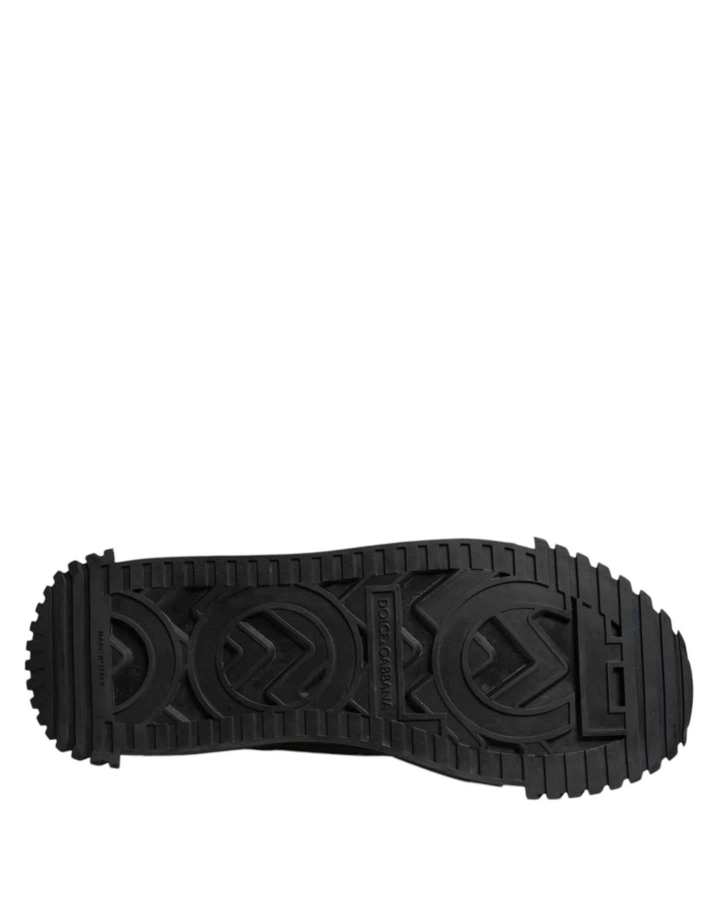 Dolce & Gabbana Black Logo Lace Up Low Top NS1 Sneakers Shoes