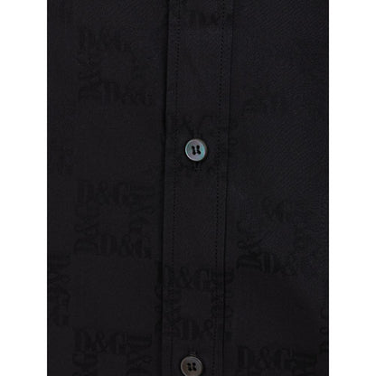 Dolce & Gabbana Black Cotton Dress Shirt