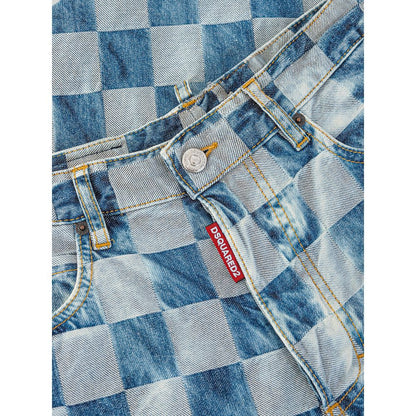 Dsquared² Blue Cotton Relaxed Fit Jeans