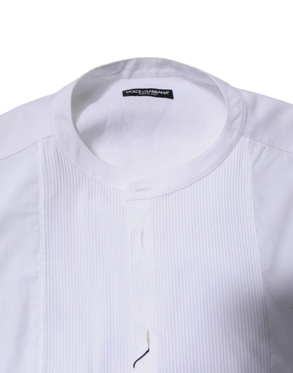 Dolce & Gabbana White Cotton Button Down Long Sleeves Shirt