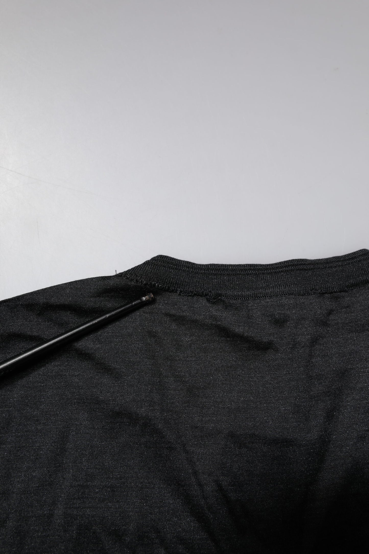 Dolce & Gabbana Dark Gray Silk V-neck Short Sleeves T-shirt