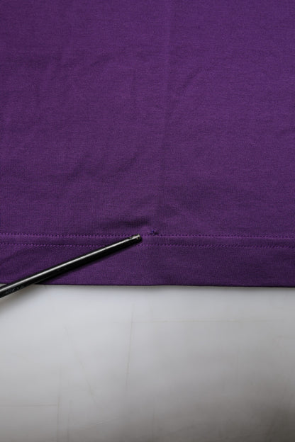 Dolce & Gabbana Violet Cotton Crewneck Short Sleeves T-shirt