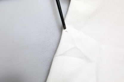 Dolce & Gabbana White Cotton Blend 3/4 Sleeves Blouse Top