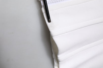 Dolce & Gabbana White Cotton Blend 3/4 Sleeves Blouse Top