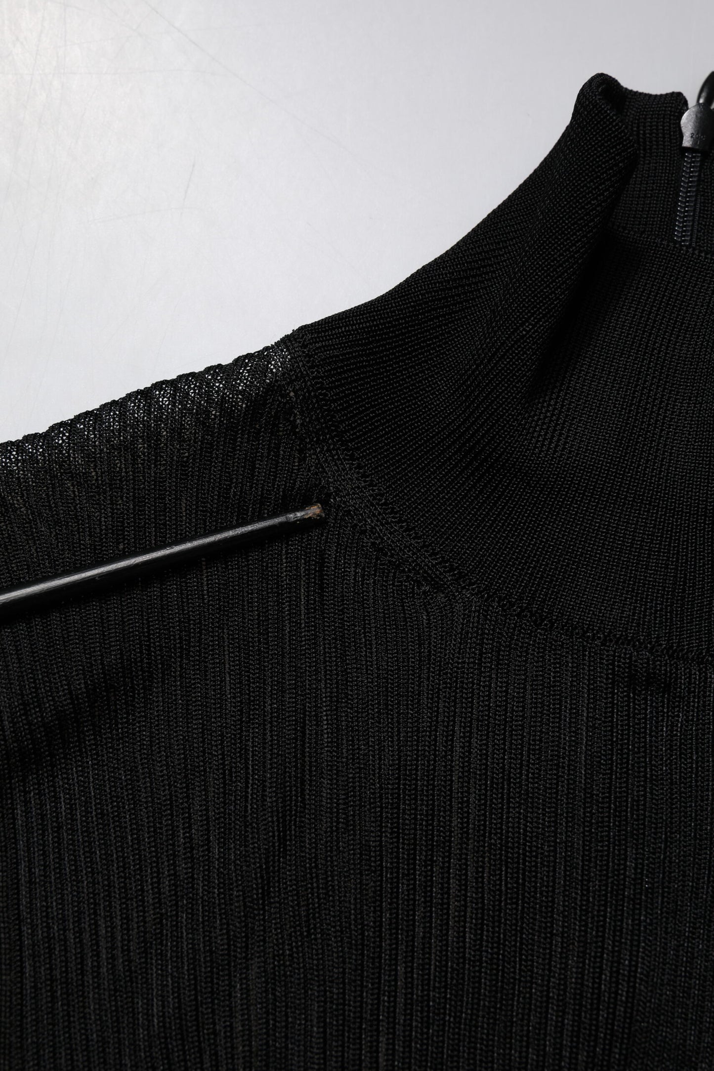 Dolce & Gabbana Black Knit Long Sleeves Turtleneck Slim Top