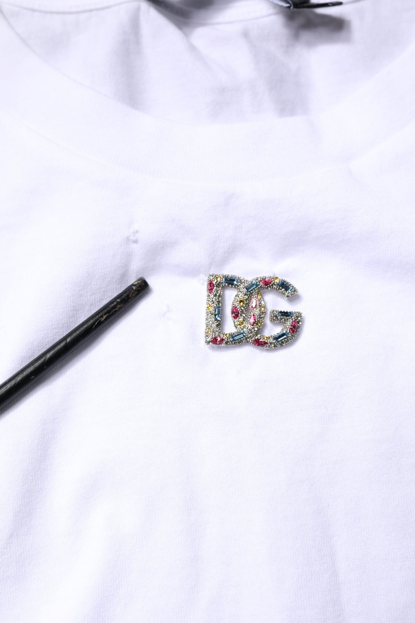 Dolce & Gabbana White Cotton Sleeveless Round Neck Tank Top