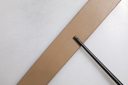 Dolce & Gabbana Brown Leather Classic Metal Logo Buckle Belt