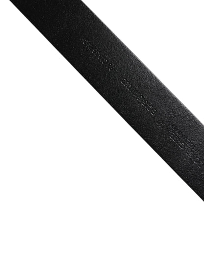 Dolce & Gabbana Brown Calf Leather Classic Metal Buckle Belt