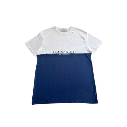 Trussardi Beachwear Blue Polyester Men T-Shirt