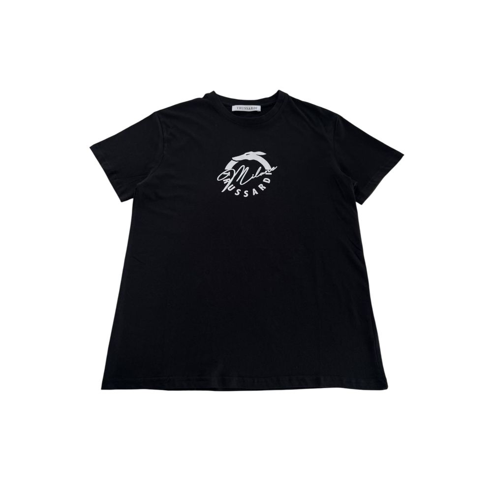Trussardi Beachwear Black Cotton Men T-Shirt