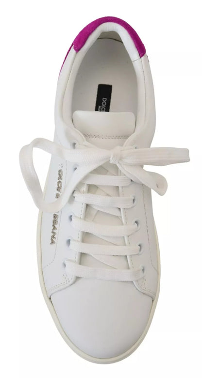 Dolce & Gabbana White Classic Sneakers Women Leather Shoes