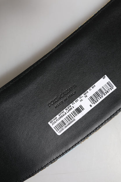 Dolce & Gabbana Multicolor Floral Jacquard Wide Waist Belt