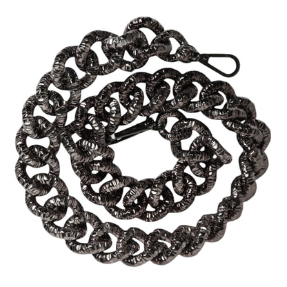 Dolce & Gabbana Black Chain Logo Engraved Bag Shoulder Strap