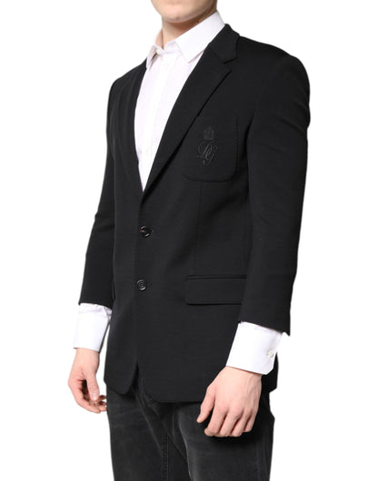 Dolce & Gabbana Black Single Breasted Men Coat Blazer Suit