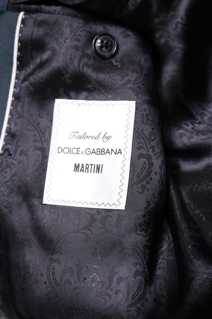 Dolce & Gabbana Blue Single Breasted Men Coat MARTINI Blazer