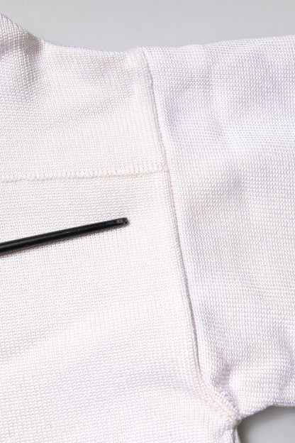 Jil Sander White Viscose Crew Neck Long Sleeves Pullover Sweater