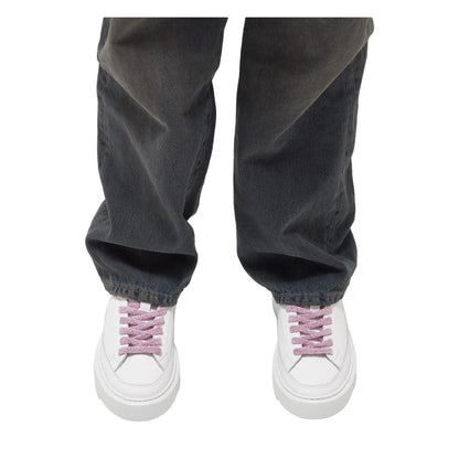 D.A.T.E Beige Leather Sneaker