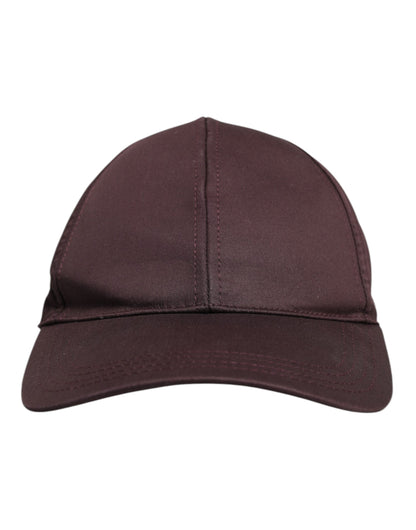 Dolce & Gabbana Brown Cotton DG Crown 6 Panels Baseball Cap