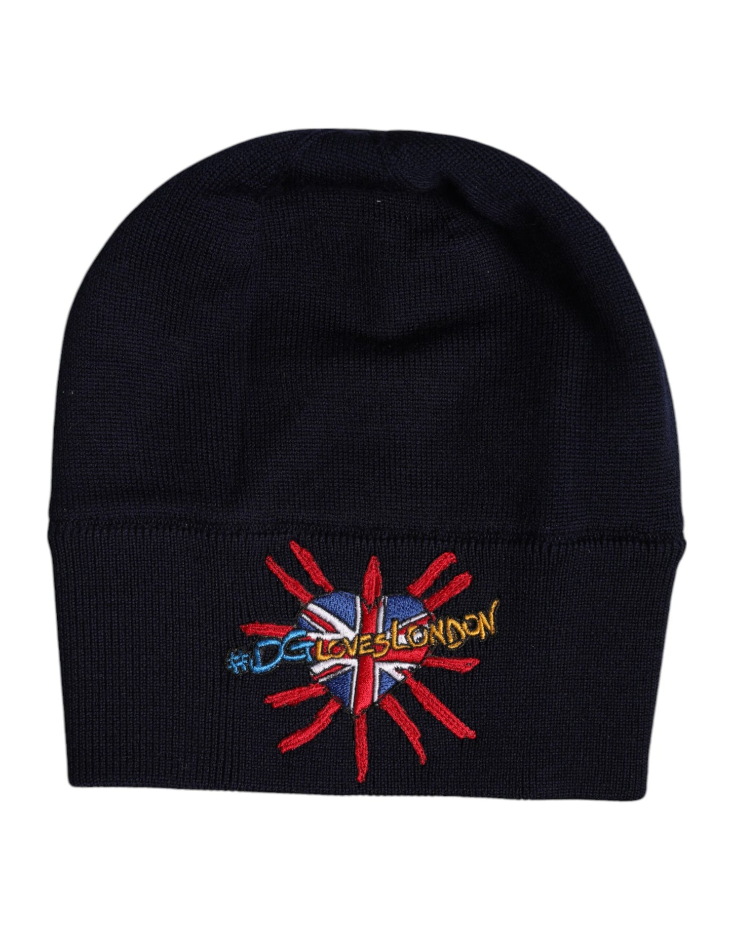 Dolce & Gabbana Black Wool #DGLovesLondon Winter Beanie Hat