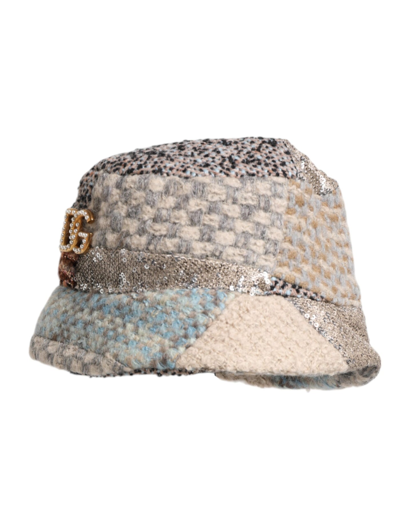 Dolce & Gabbana Multicolor Patchwork Embellished Bucket Hat