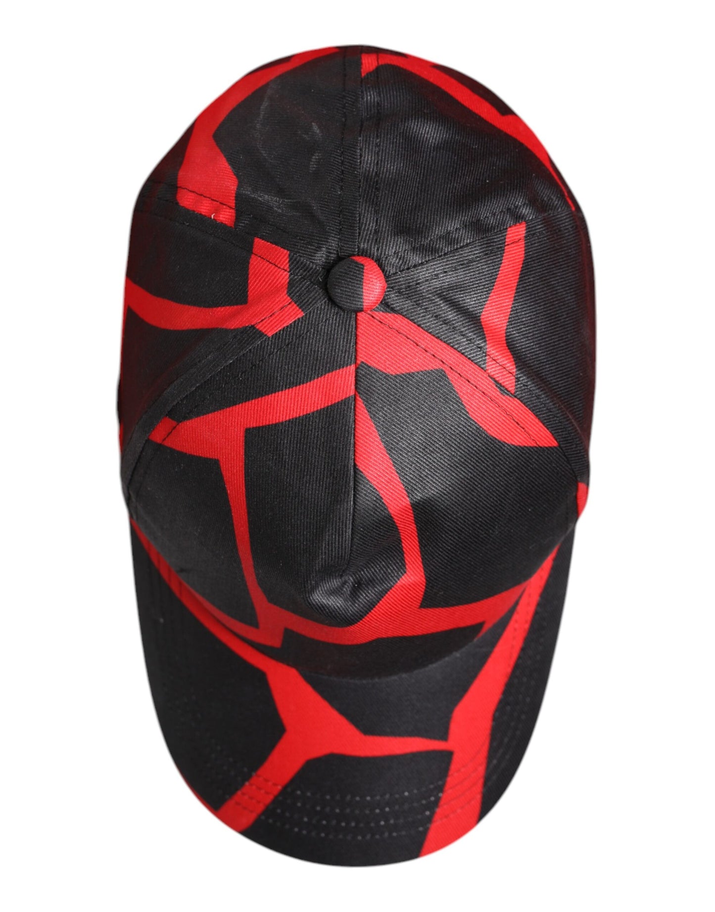 Dolce & Gabbana Red Black Lace Tulle Cotton Baseball Cap