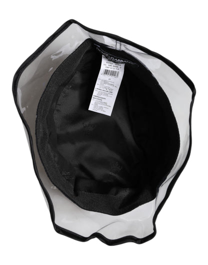 Dolce & Gabbana Black Nylon PVC DG Logo Bucket Hat