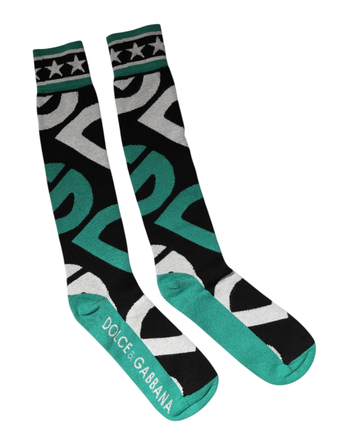 Dolce & Gabbana Multicolor Cotton Stretch Over Calf Socks