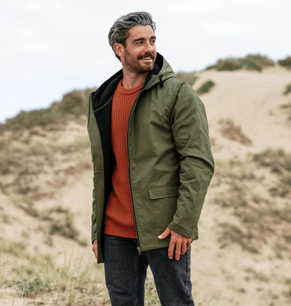 Men's Nautical Lined Raincoat    Colour  Rust