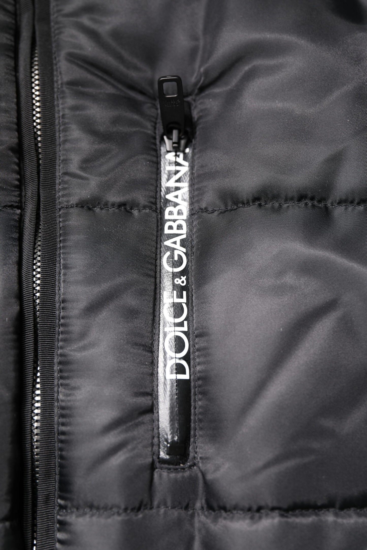 Dolce & Gabbana Black Hooded Parka Coat Winter Jacket