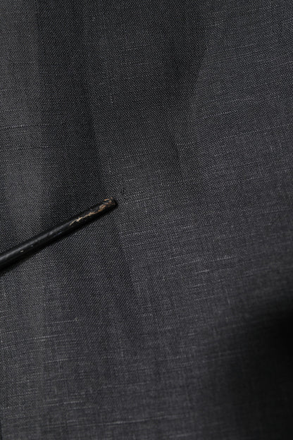 Dolce & Gabbana Black Linen Single Breasted Men Coat Blazer