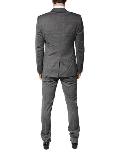 Dolce & Gabbana Gray Wool Single Breasted 2 Piece Suit