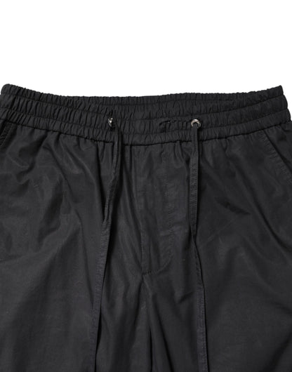 Dolce & Gabbana Black Cotton TAORMINA Formal 2 Piece Suit