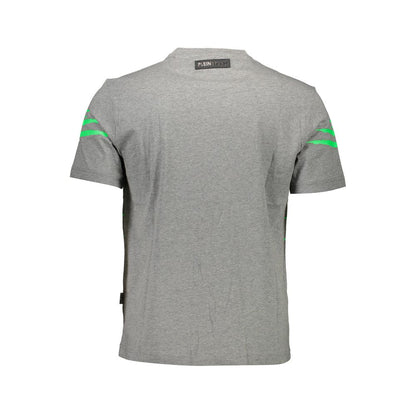 Plein Sport Gray Cotton T-Shirt