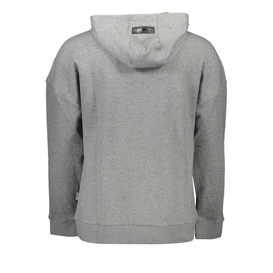 Plein Sport Gray Cotton Men Sweater
