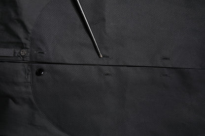 Emporio Armani Black Cotton Long Sleeves Formal Dress Shirt