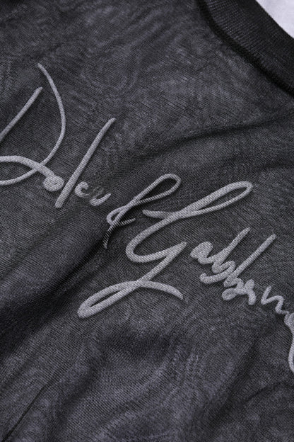 Dolce & Gabbana Black White Logo Knitted Pullover Sweater